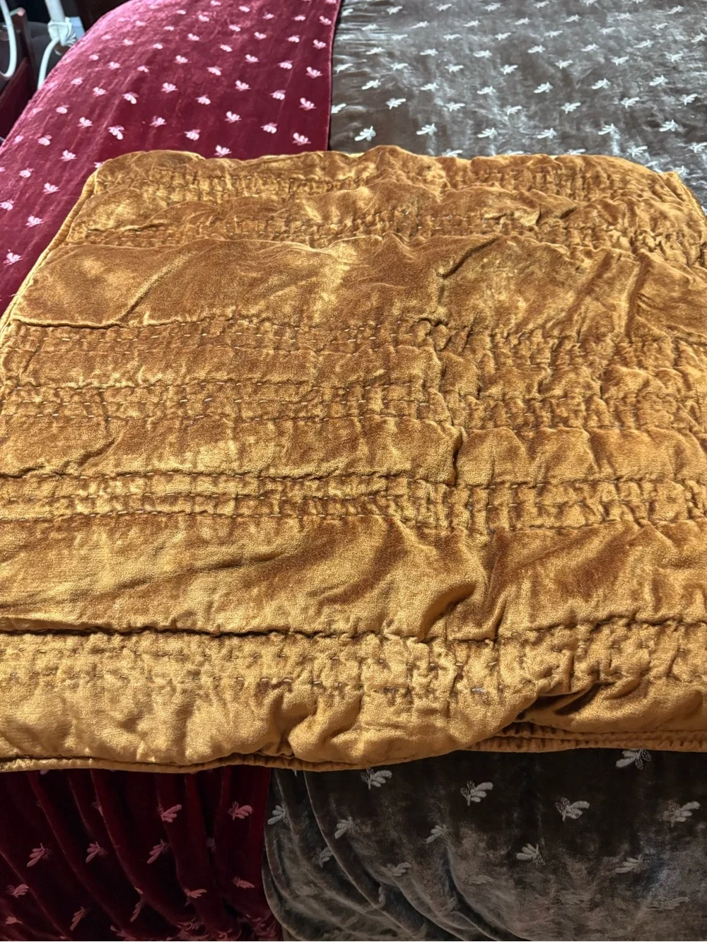 Anthropologie velvet Alastair 2 Euro Shams